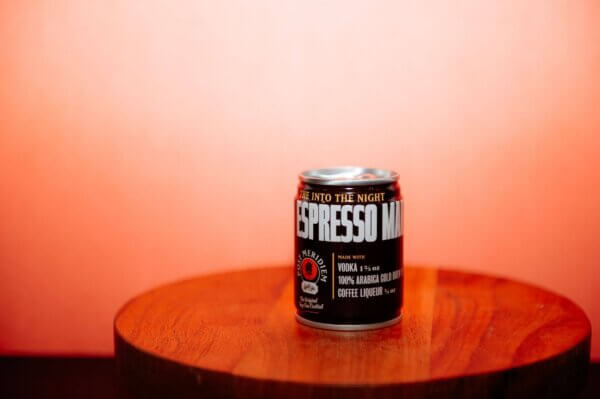 Can of Post Meridiem Espresso Martini sitting on a table